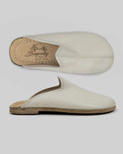 Top view Lucas Beige Slippers - Handcrafted Calf Leather | Bespoky