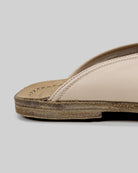 Detail Beige Slippers - Handcrafted Calf Leather Turkey | Bespoky