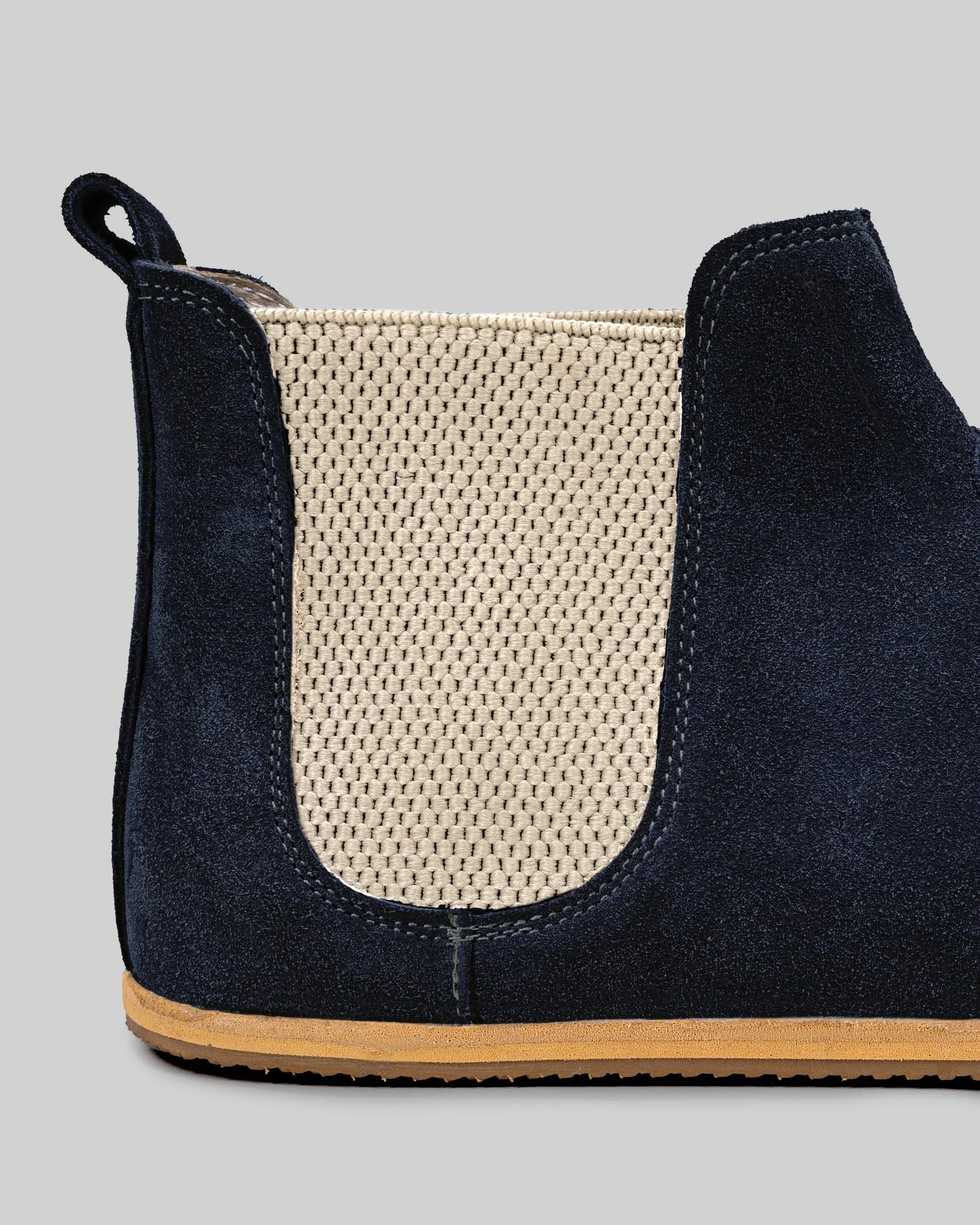 Top view Navy Chelsea Boots - Handcrafted Calf Leather | Bespoky