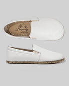Top view White Barefoot Shoes - Handcrafted Calf Leather | Bespoky