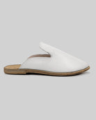 Back view White Pointed Toe Mules - Calf Leather Handcrafted | Bespoky