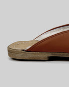 Side view Dark Brown Shearling Slippers - Calf Leather Zero Drop | Bespoky