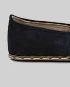 Top view Navy Suede Barefoot Yemeni - Handcrafted Calf Leather | Bespoky