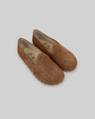 Men's Tan Suede Barefoot Yemeni - Handcrafted Calf Leather Wide Toe Box | Bespoky