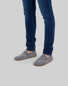 Top view Grey Barefoot Shoes - Handcrafted Calf Leather | Bespoky