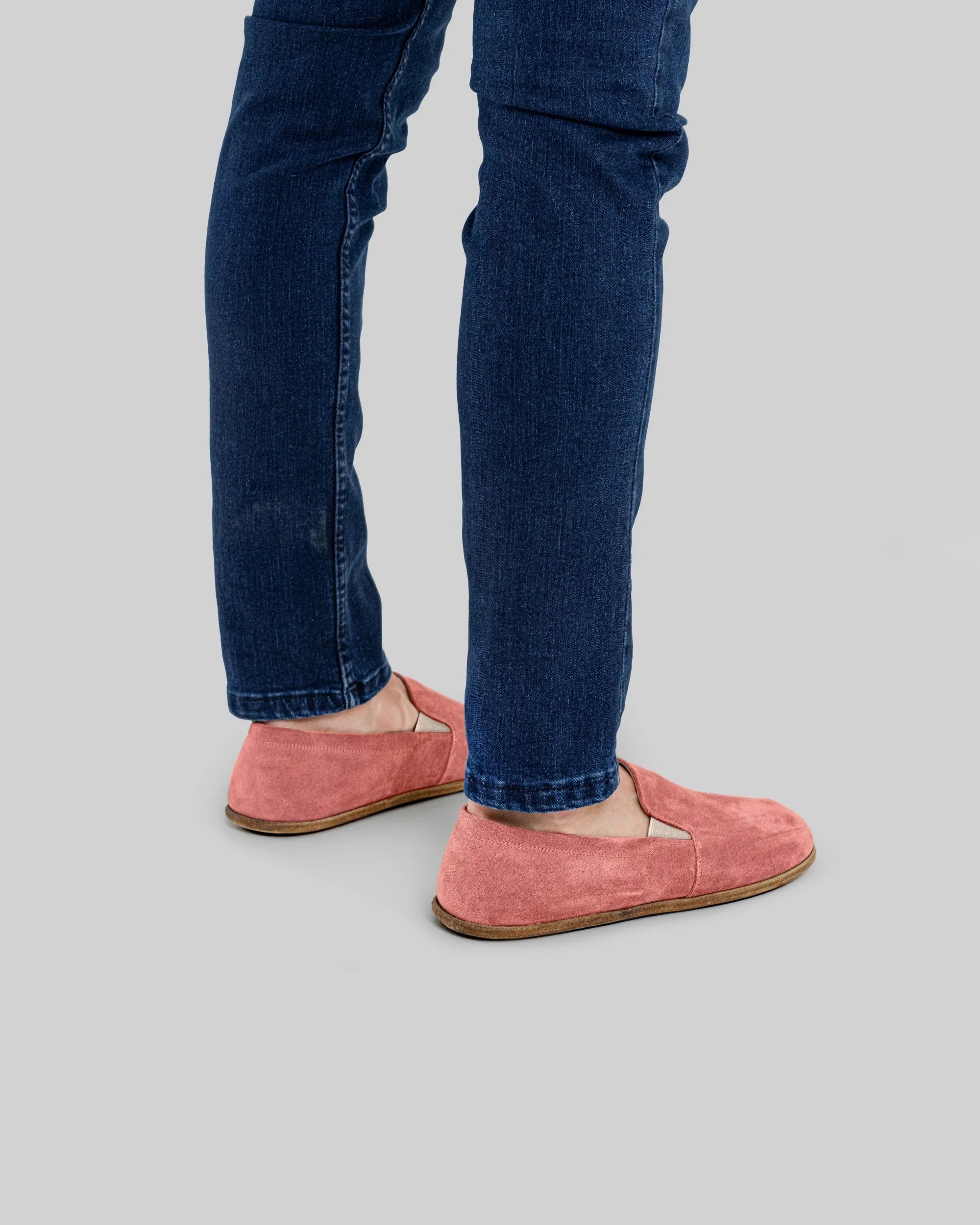 Top view Pink Barefoot Shoes - Handcrafted Calf Leather | Bespoky