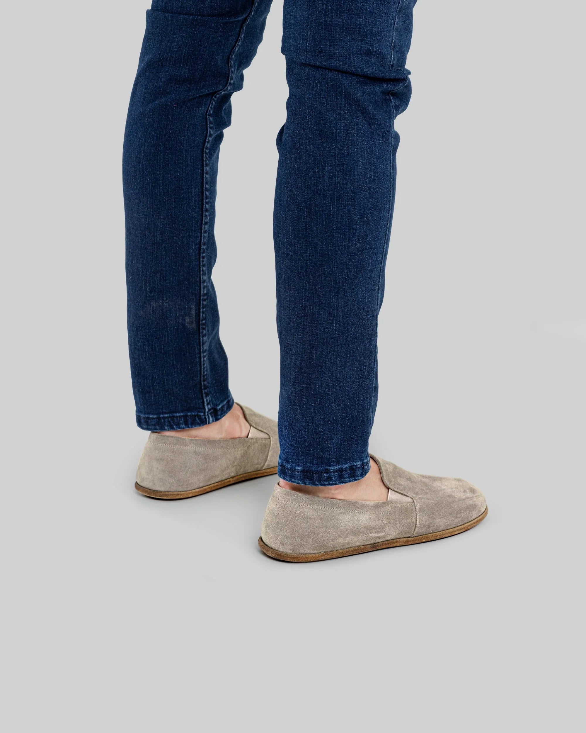 Top view Suede Barefoot Shoes - Handcrafted Calf Leather | Bespoky