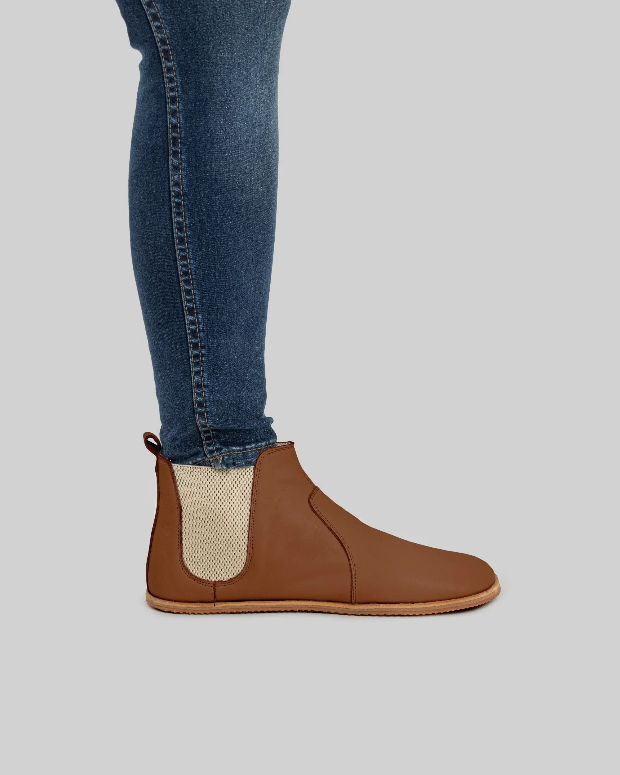 Detail Dark Brown Chelsea Boots - Handcrafted Calf Leather Turkey | Bespoky