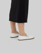 Side view White Barefoot Shoes - Calf Leather Zero Drop | Bespoky