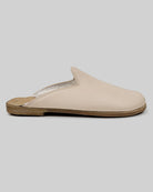Sole detail Beige Shearling Slippers - Zero Drop Calf Leather | Bespoky