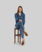 Back view Tan Pointed Toe Oxford - Calf Leather Handcrafted | Bespoky