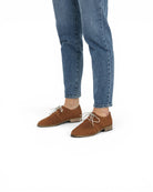 Top view Tan Pointed Toe Oxford - Handcrafted Calf Leather | Bespoky