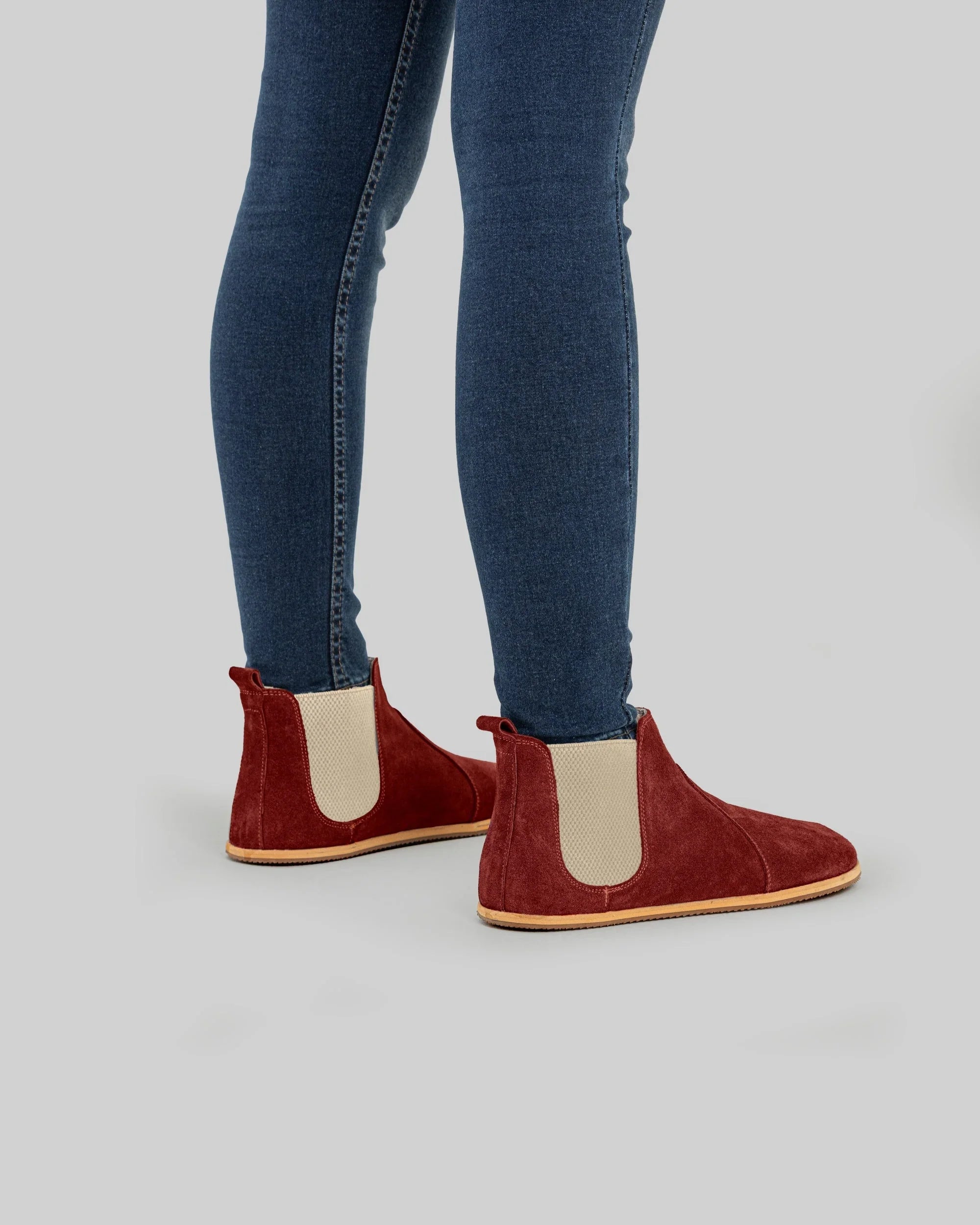 Detail Burgundy Chelsea Boots - Handcrafted Calf Leather Turkey | Bespoky