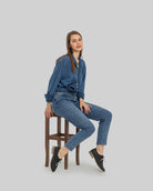 Back view Smoked Pointed Toe Oxford - Calf Leather Handcrafted | Bespoky