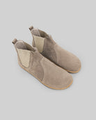 Women's Beige Chelsea Boots - Handcrafted Calf Leather Wide Toe Box | Bespoky