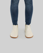 Pair Cream Chelsea Boots - Barefoot Wide Toe Calf Leather | Bespoky