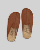 Close-up calf leather - Dark Brown Slippers Detail | Bespoky