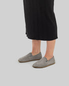 Top view Smoked Nubuck Barefoot Shoes - Handcrafted Calf Leather | Bespoky