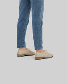 Back view Beige Pointed Toe Oxford - Calf Leather Handcrafted | Bespoky