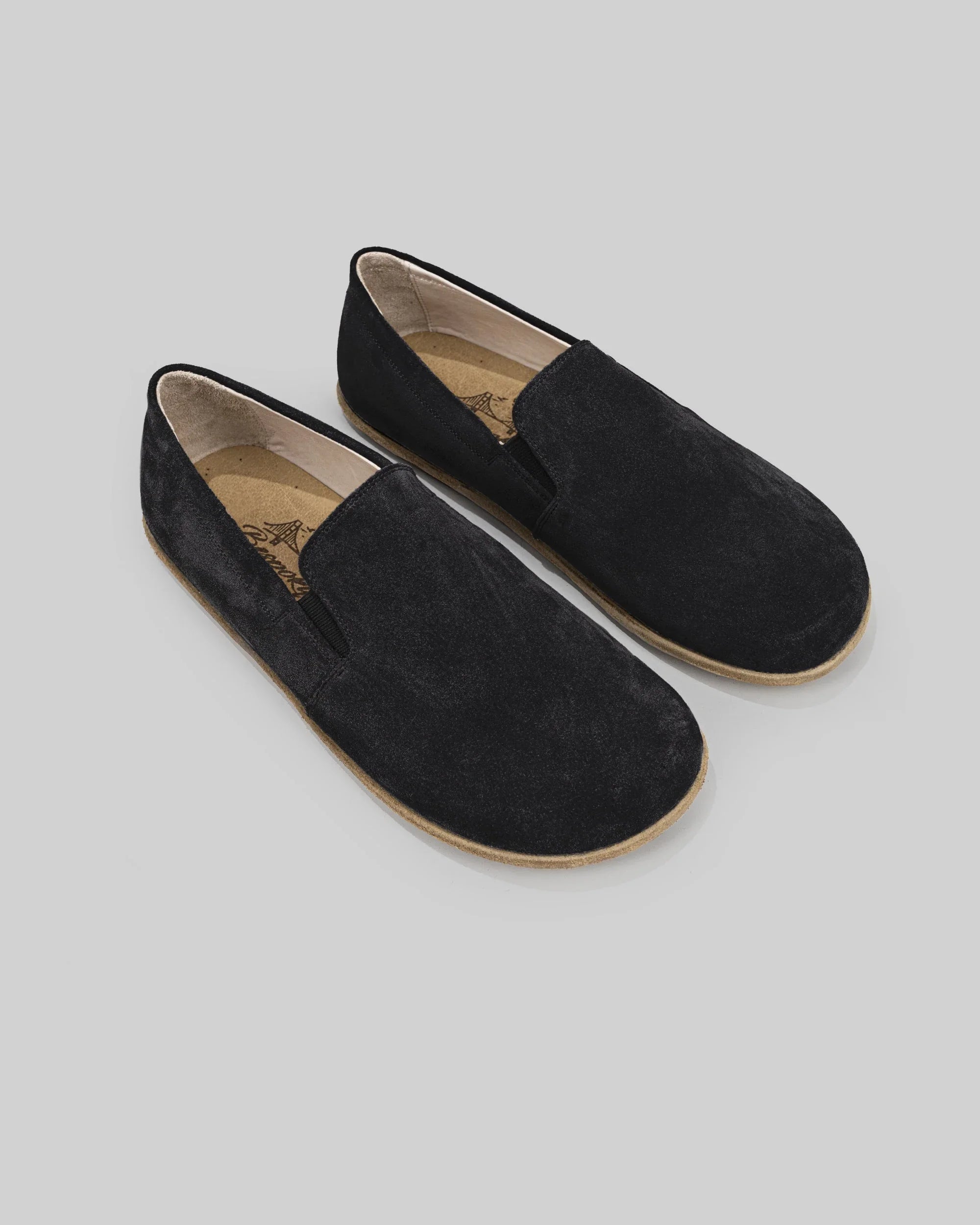 Women's Black Barefoot Shoes - Handcrafted Calf Leather Wide Toe Box | Bespoky