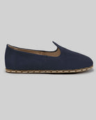 Pair Navy Nubuck Barefoot Yemeni - Barefoot Wide Toe Calf Leather | Bespoky