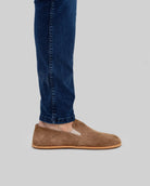 Back view Tan Suede Barefoot Shoes - Calf Leather Handcrafted | Bespoky