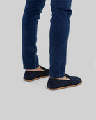 Pair Navy Barefoot Shoes - Barefoot Wide Toe Calf Leather | Bespoky