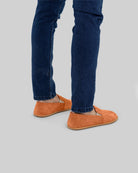 Detail Orange Barefoot Shoes - Handcrafted Calf Leather Turkey | Bespoky