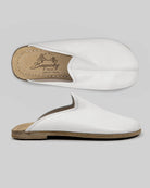 Pair White Slippers - Barefoot Wide Toe Calf Leather | Bespoky