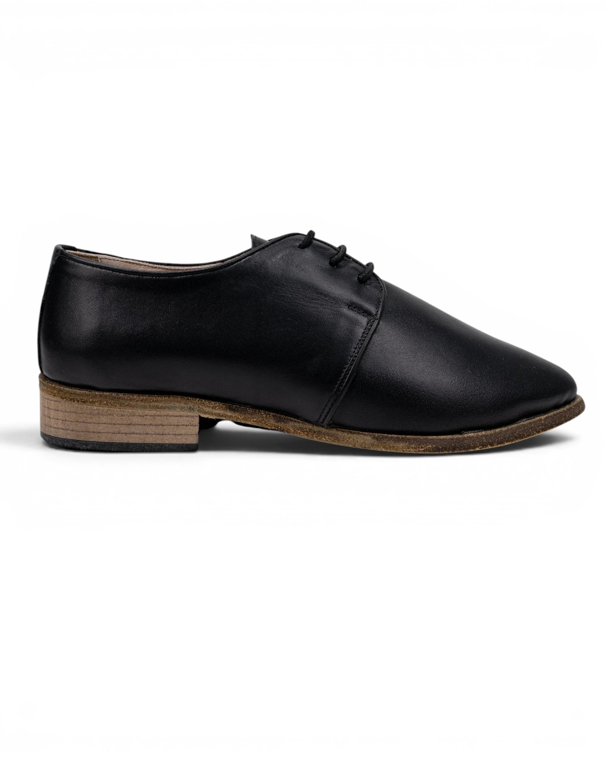 Top view Black Pointed Toe Oxford - Handcrafted Calf Leather | Bespoky
