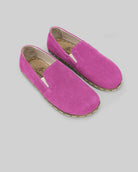Men's Pink Nubuck Barefoot Shoes - Handcrafted Calf Leather Wide Toe Box | Bespoky