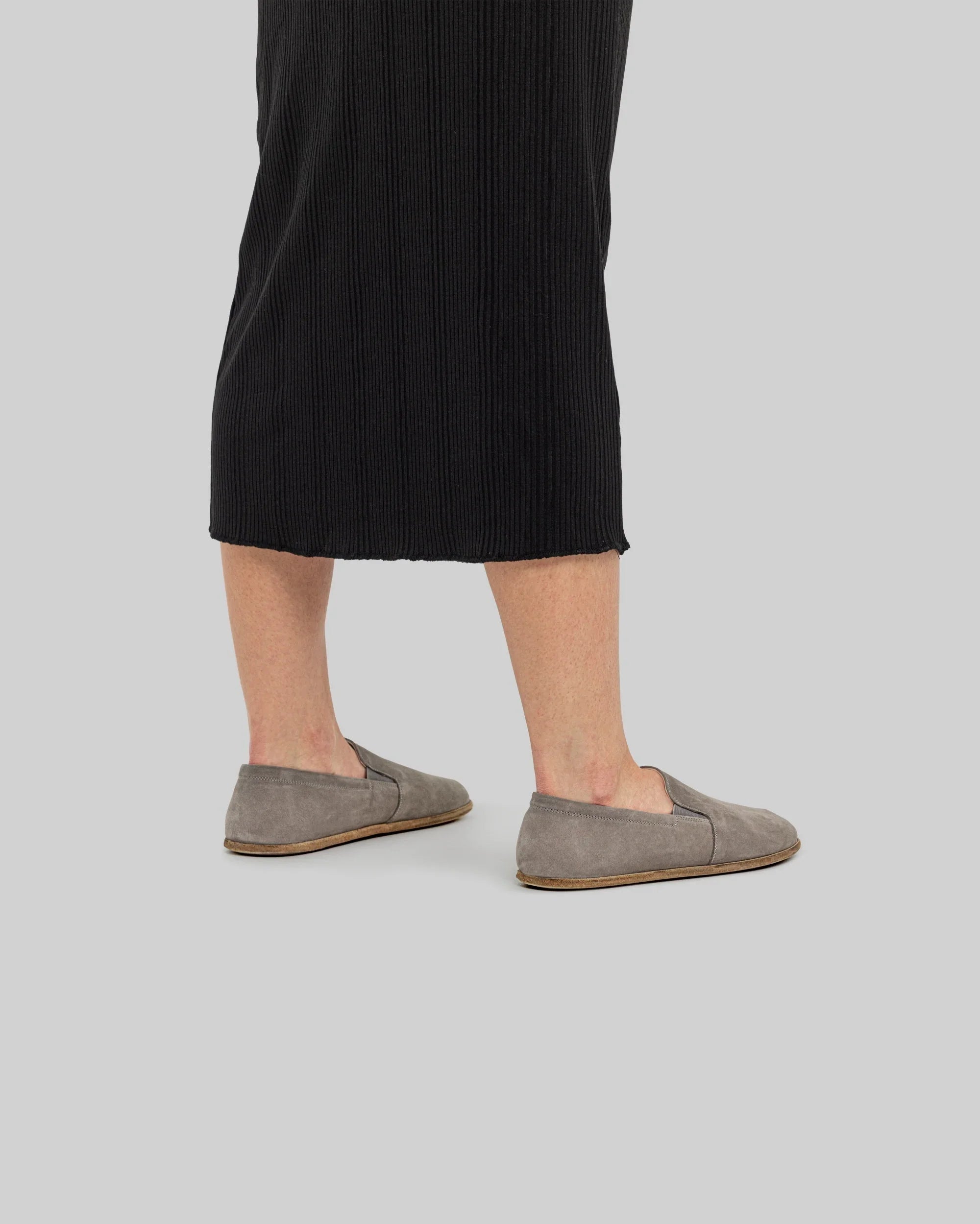 Detail Smoked Nubuck Barefoot Shoes - Handcrafted Calf Leather Turkey | Bespoky