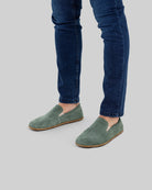 Side view Green Barefoot Shoes - Calf Leather Zero Drop | Bespoky