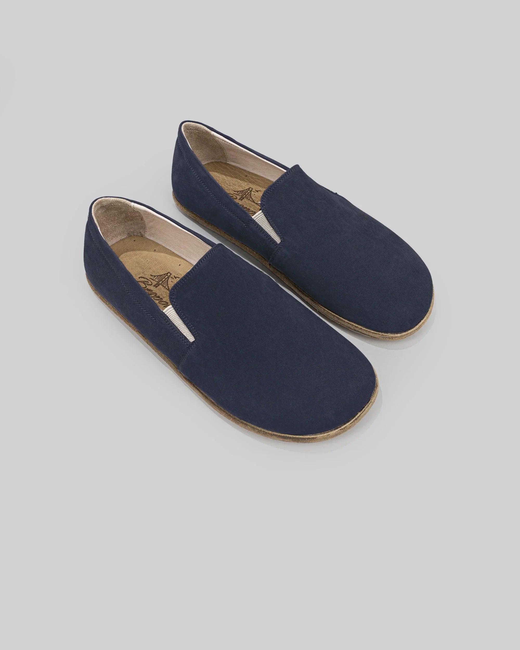Women's Navy Barefoot Shoes - Handcrafted Calf Leather Wide Toe Box | Bespoky