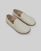 Women's Lucas Beige Barefoot Shoes - Handcrafted Calf Leather Wide Toe Box | Bespoky