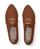 Top view Dark Brown Pointed Toe Oxford - Handcrafted Calf Leather | Bespoky