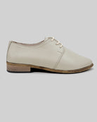 Top view Lucas Beige Pointed Toe Oxford - Handcrafted Calf Leather | Bespoky