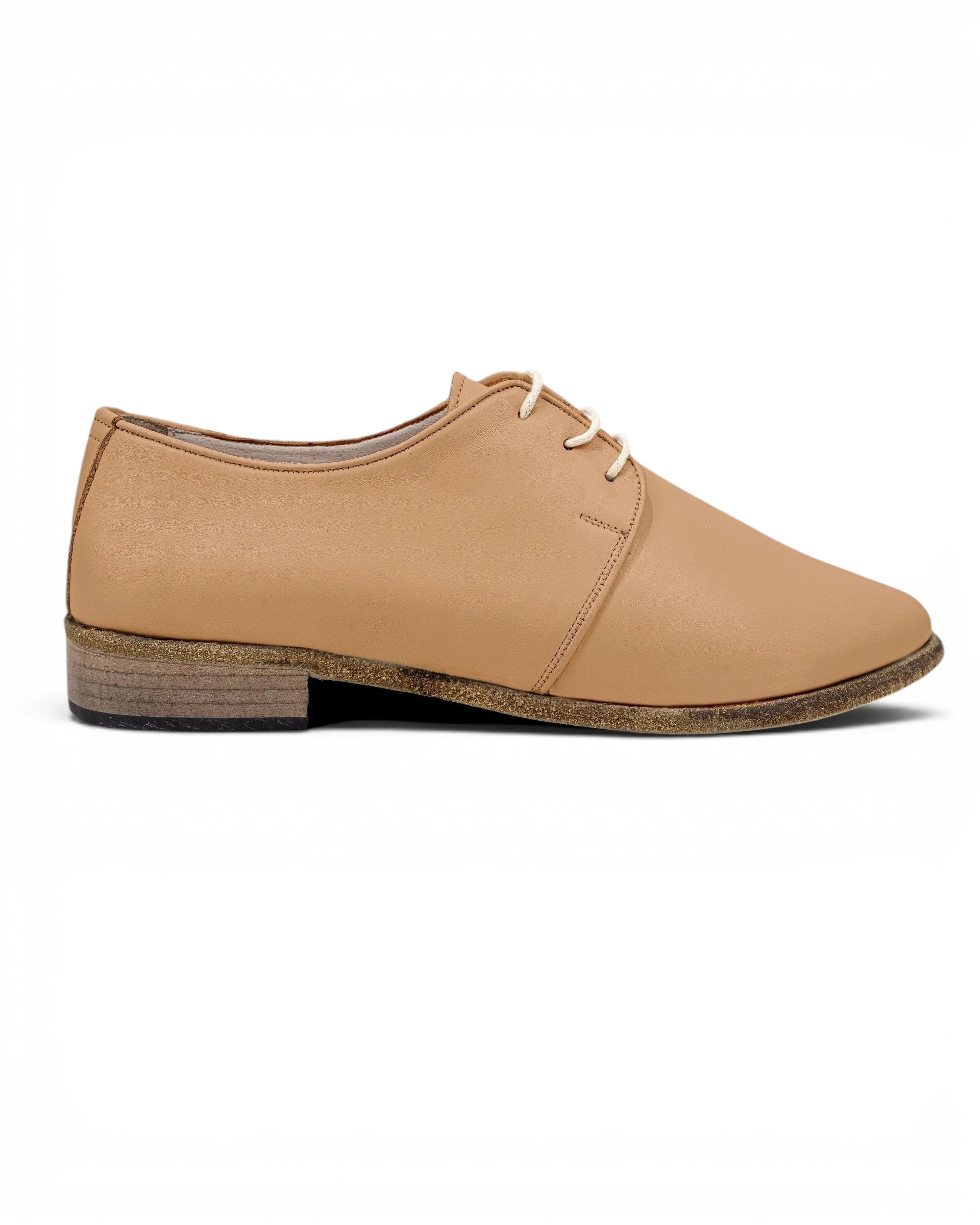 Pair Undyed Pointed Toe Oxford - Barefoot Wide Toe Calf Leather | Bespoky