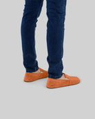 Detail Orange Barefoot Shoes - Handcrafted Calf Leather Turkey | Bespoky