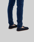 Detail Navy Barefoot Shoes - Handcrafted Calf Leather Turkey | Bespoky