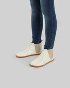 Top view Cream Chelsea Boots - Handcrafted Calf Leather | Bespoky
