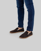 Top view Brown Suede Barefoot Shoes - Handcrafted Calf Leather | Bespoky