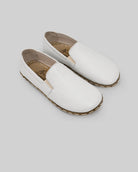 Men's White Barefoot Shoes - Handcrafted Calf Leather Wide Toe Box | Bespoky