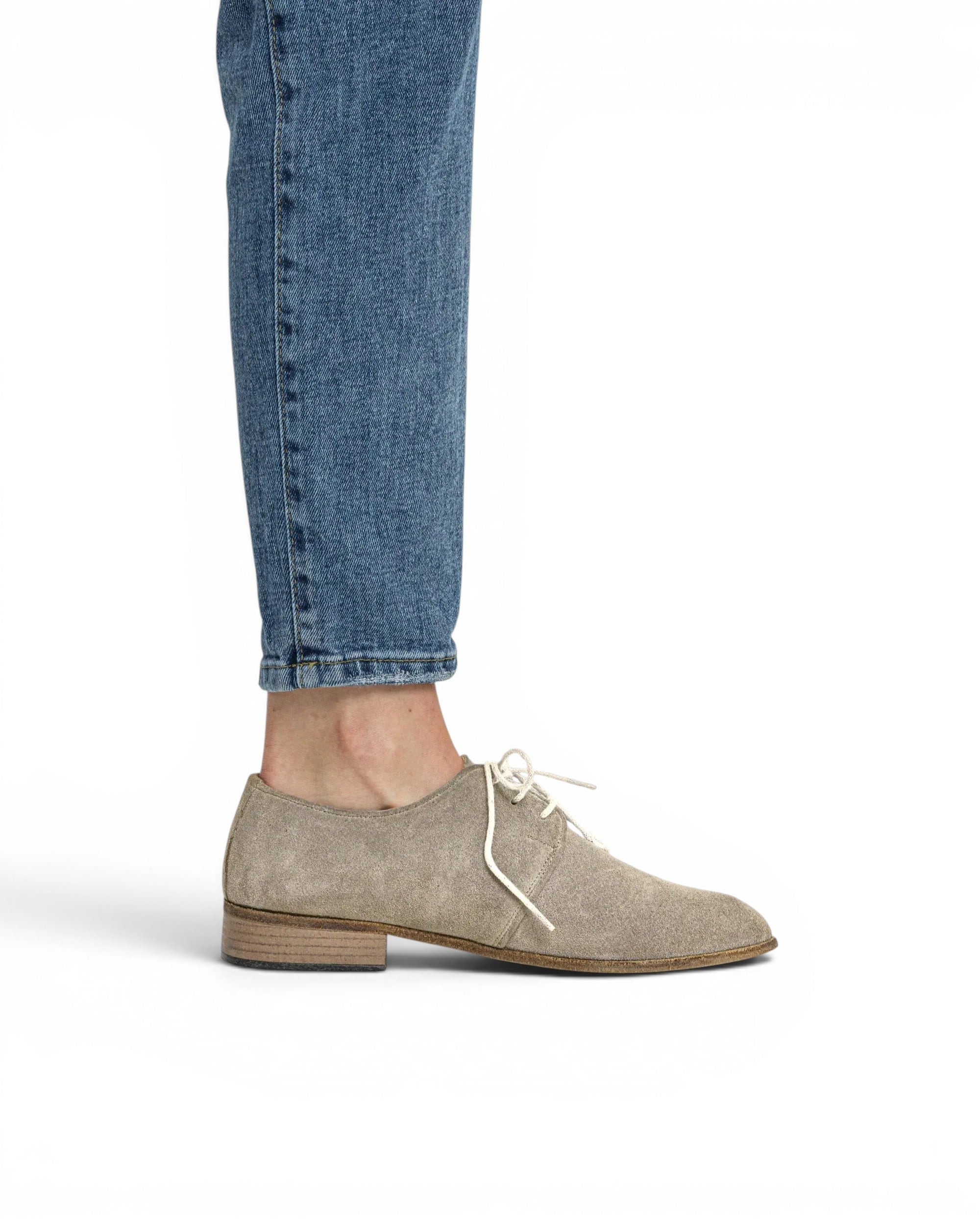 Pair Leather Pointed Toe Oxford - Barefoot Wide Toe Calf Leather | Bespoky