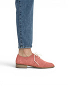 Pair Pink Pointed Toe Oxford - Barefoot Wide Toe Calf Leather | Bespoky