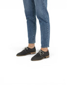 Top view Smoked Pointed Toe Oxford - Handcrafted Calf Leather | Bespoky