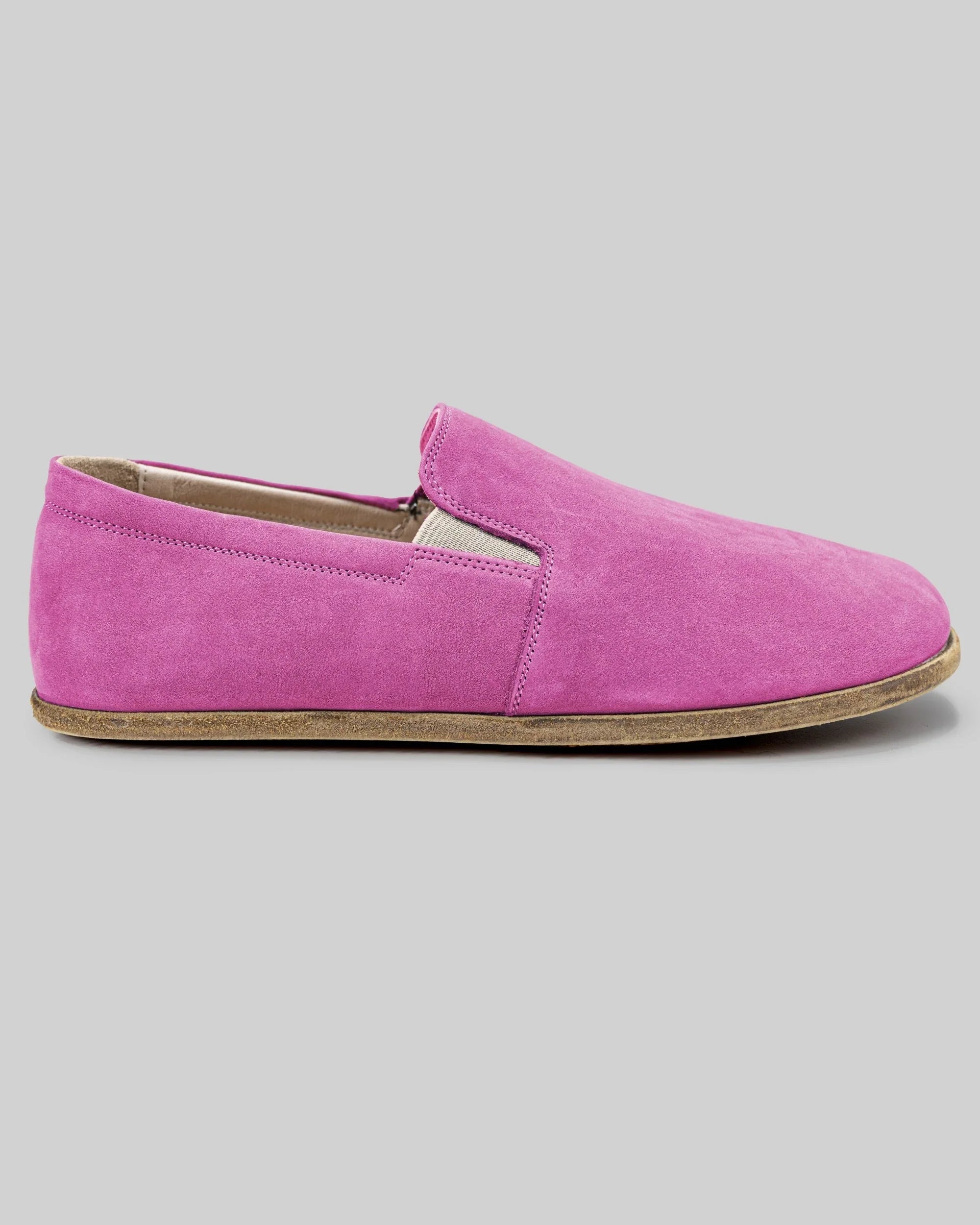 Side view Pink Barefoot Shoes - Calf Leather Zero Drop | Bespoky