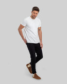 Back view Tan Nubuck Chelsea Boots - Calf Leather Handcrafted | Bespoky