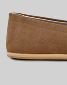 Detail Tan Suede Barefoot Shoes - Handcrafted Calf Leather Turkey | Bespoky