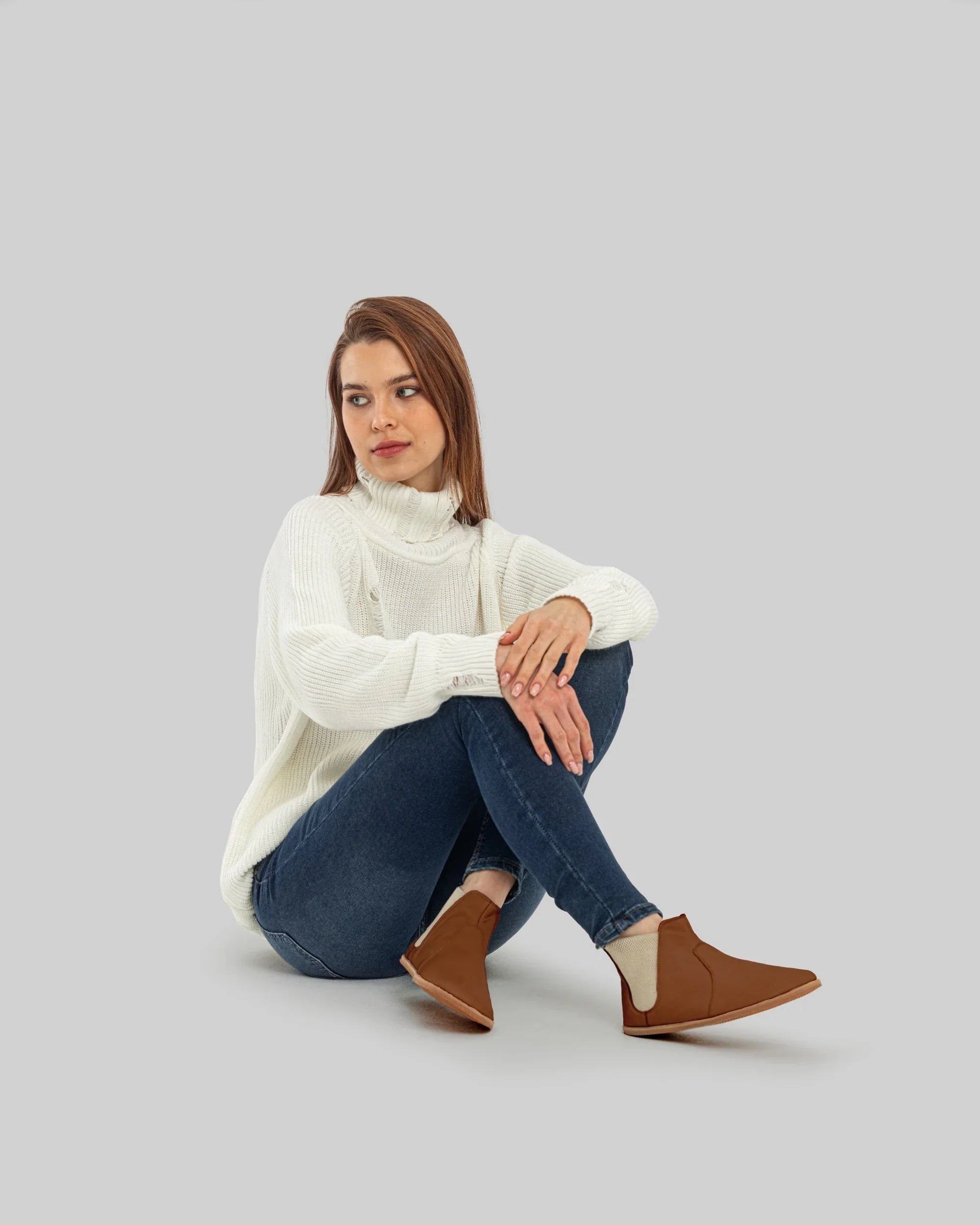 Close-up calf leather - Dark Brown Chelsea Boots Detail | Bespoky